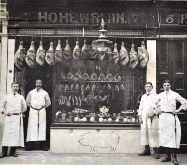 Photograph of the Hohenrein butcher shop