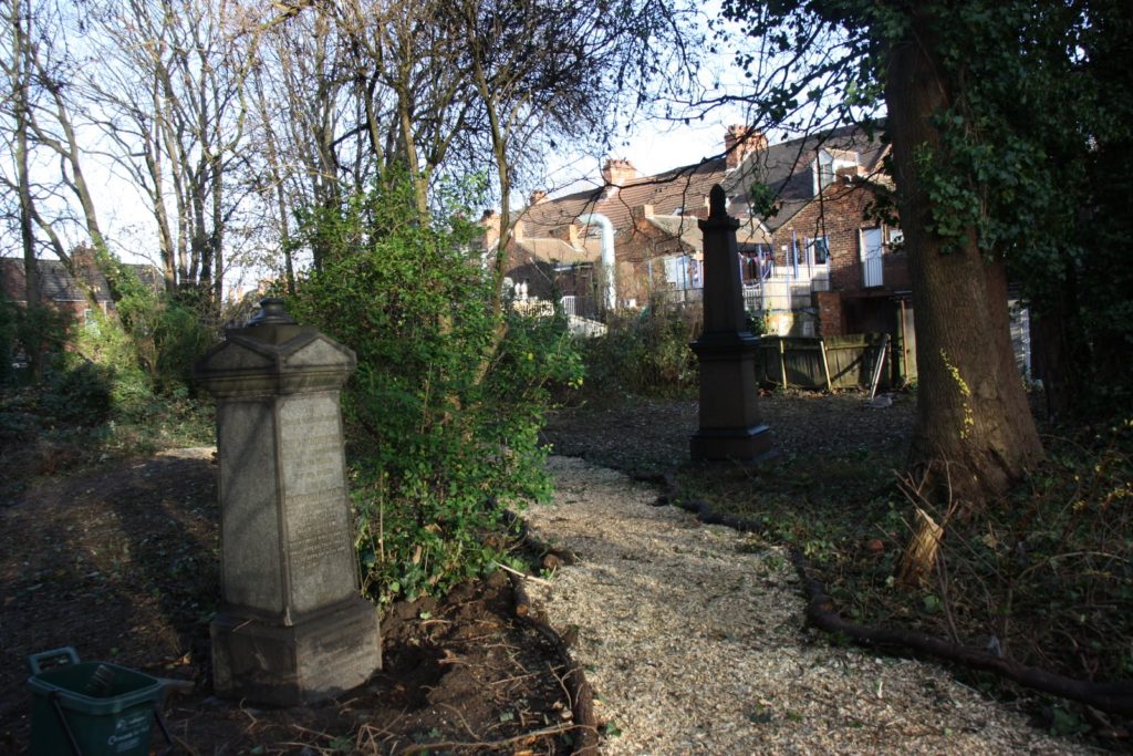 Rear of the Princes Ave shops' path