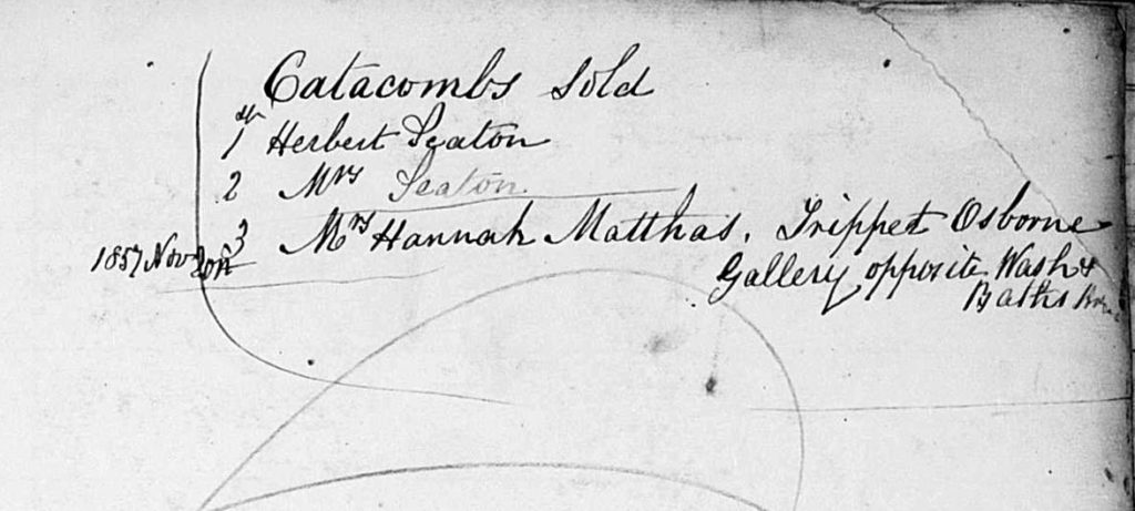 Inscription on fly leaf of one of the Company’s burial registers.