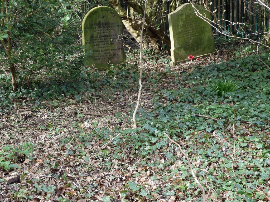 Collinson grave to the foreground in HGC today