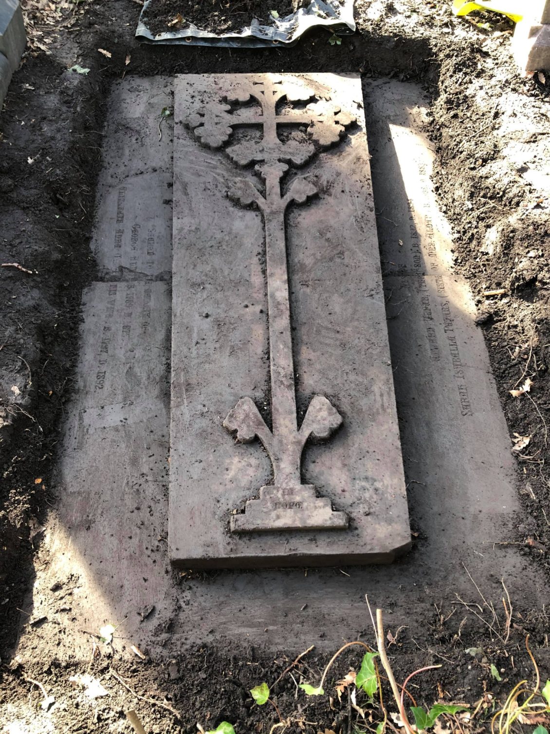 A newly discovered tombstone