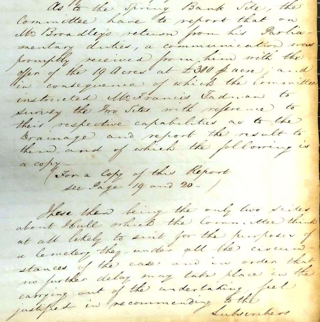 Report to the first AGM, Oct 1845