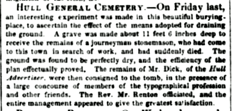 first public grave 7th may 1847 hull packet