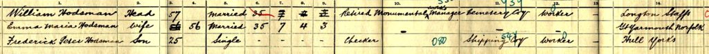 William 1911 census