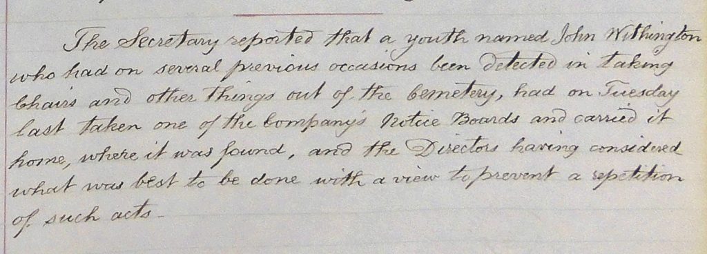 3.9.1868 Withington HGC minute book