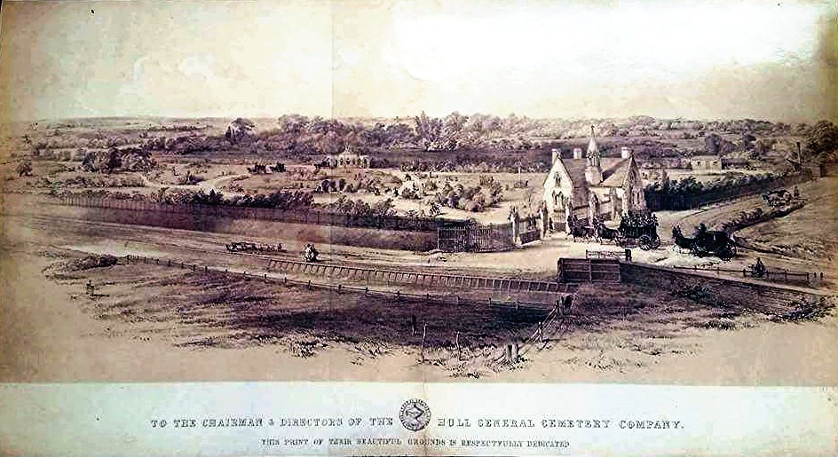 Bevan's Lithograph of the Cemetery