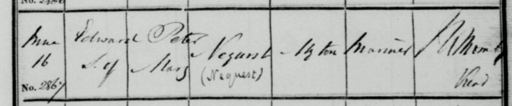 Edward's baptism 1823