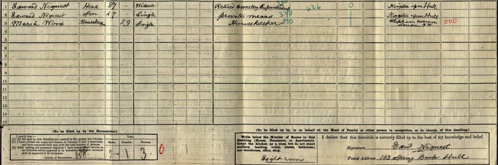 Edward's 1911 census