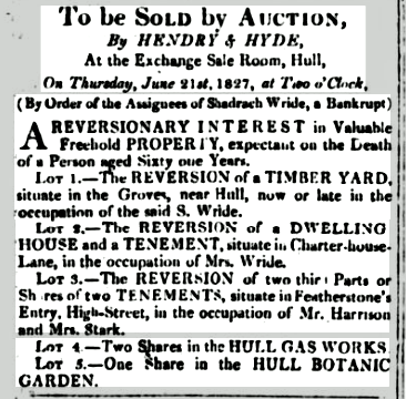 wride's bankruptcy June 1827