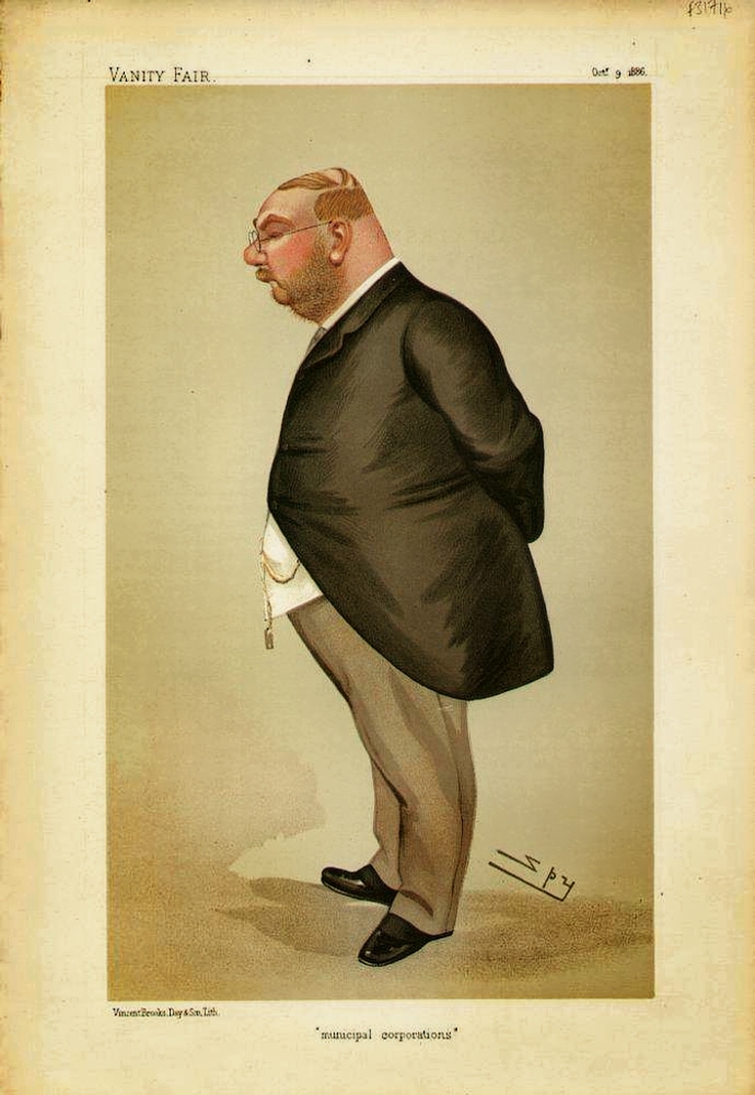 Cartoon of A.K.Rollit for Vanity Fair